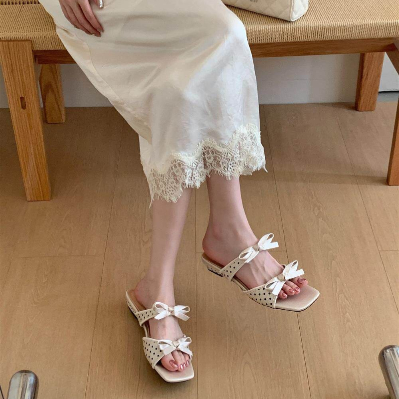 Summer Polka Dot Women Slipper - Slip Dress Satin 评论和价格