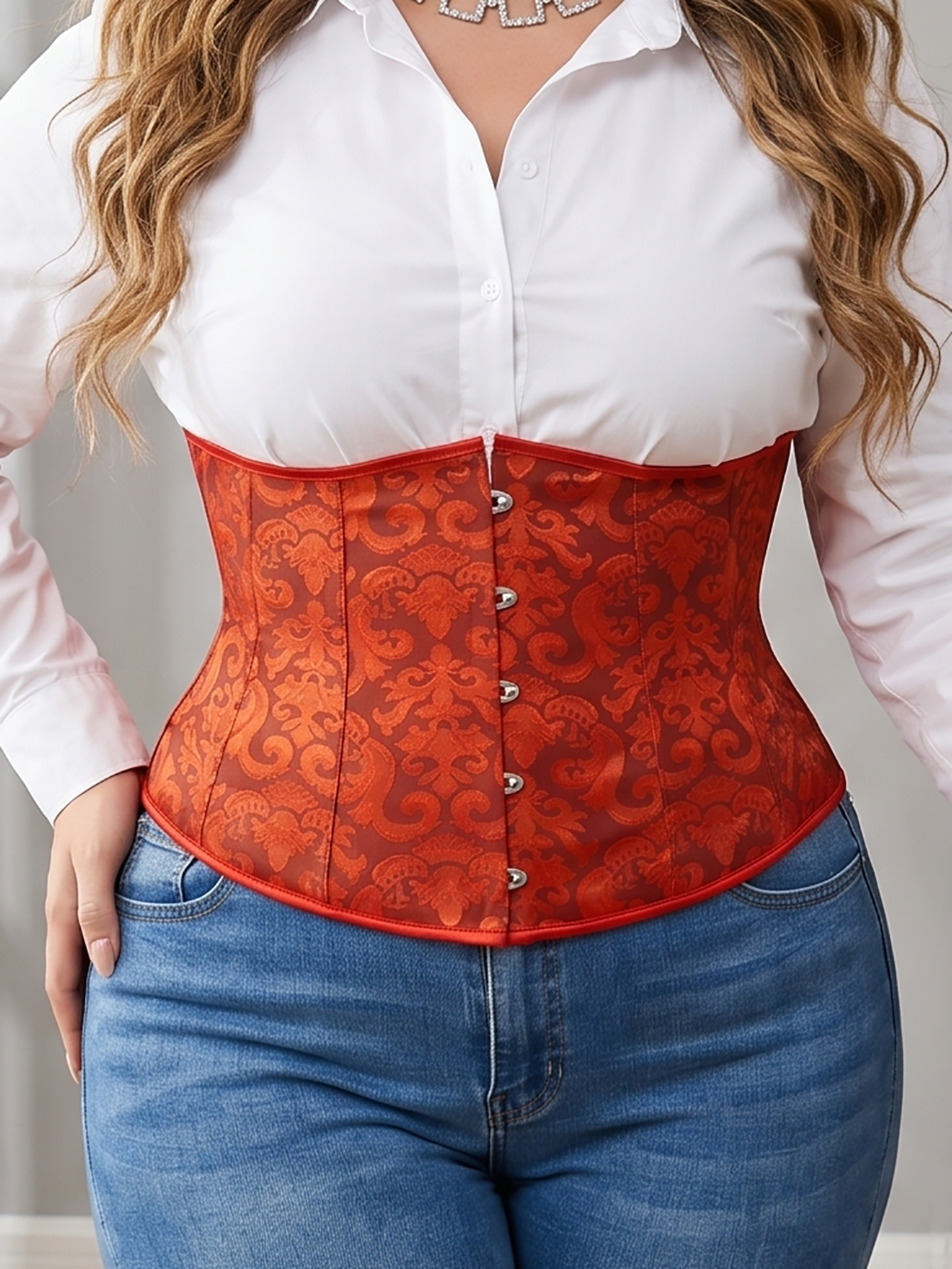 Women's Plus Size Court Lace W - Corset Waist Cinch 评论和价格