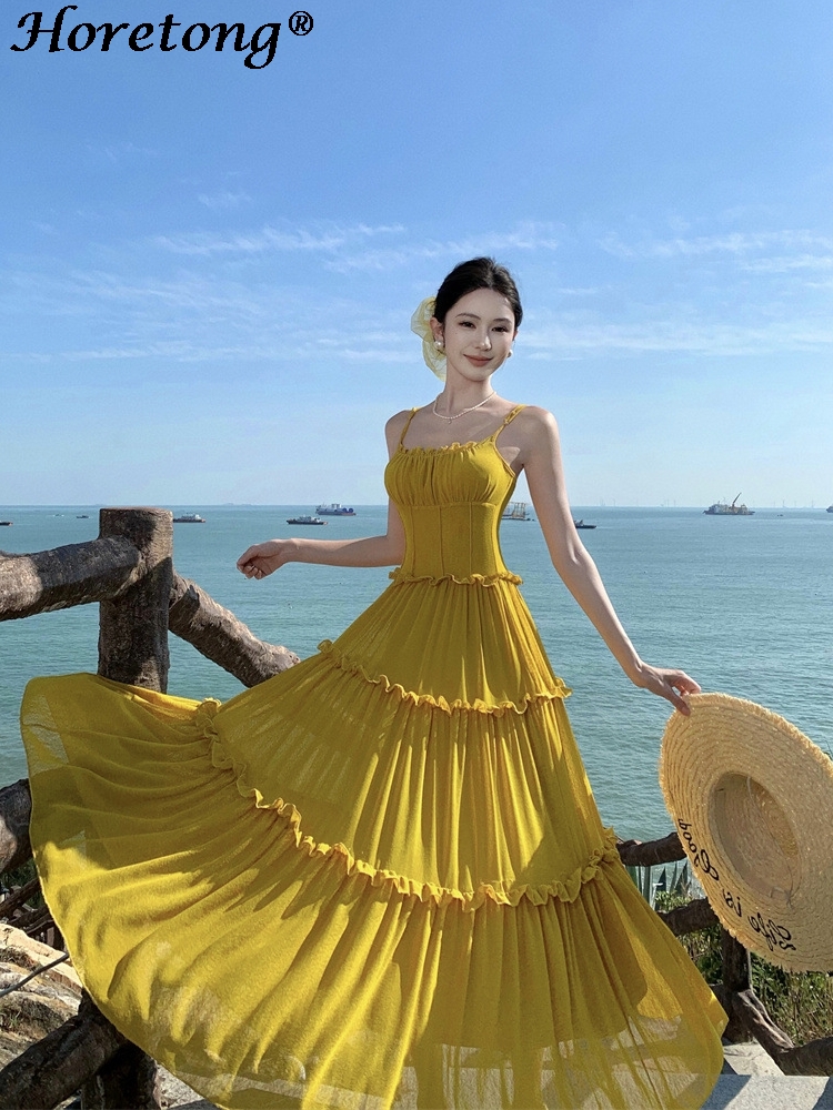 Women's Summer Solid Cami Maxi - Corset Waist Cinch 评论和价格