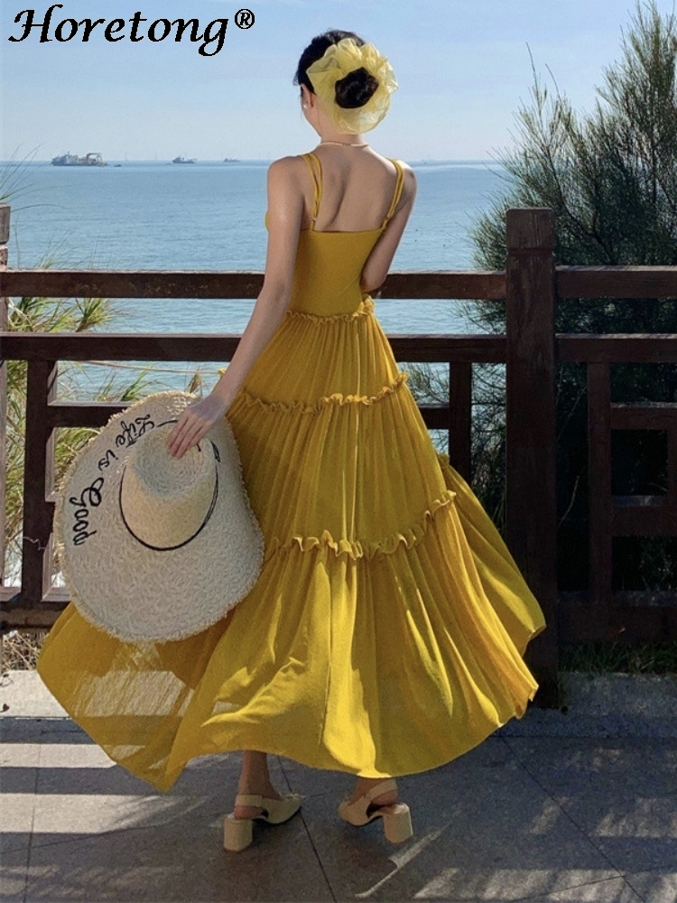 Women's Summer Solid Cami Maxi - Corset Waist Cinch 评论和价格