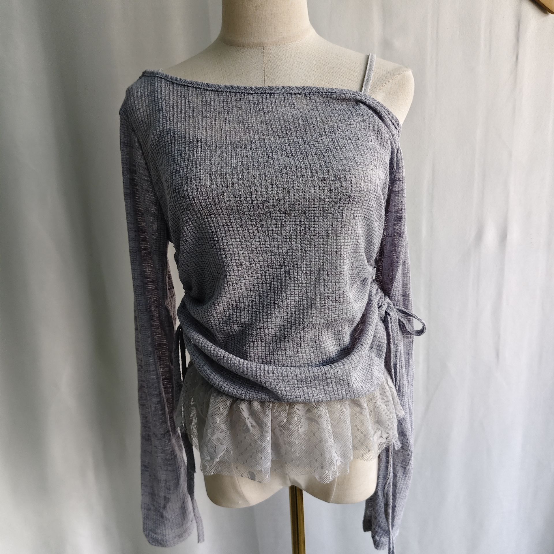 Kimotimo Gray 2 Piece Sets Wom - Cami Top Lace 评论和价格