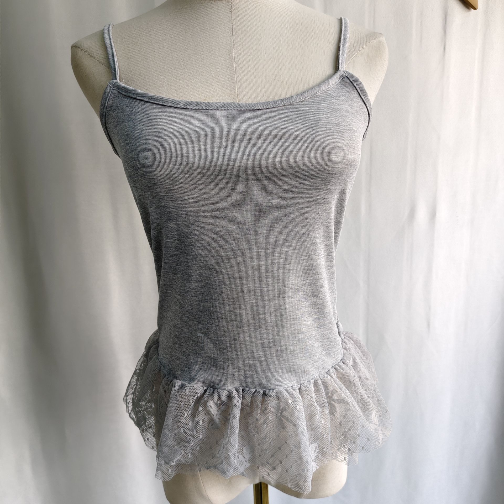 Kimotimo Gray 2 Piece Sets Wom - Cami Top Lace 评论和价格