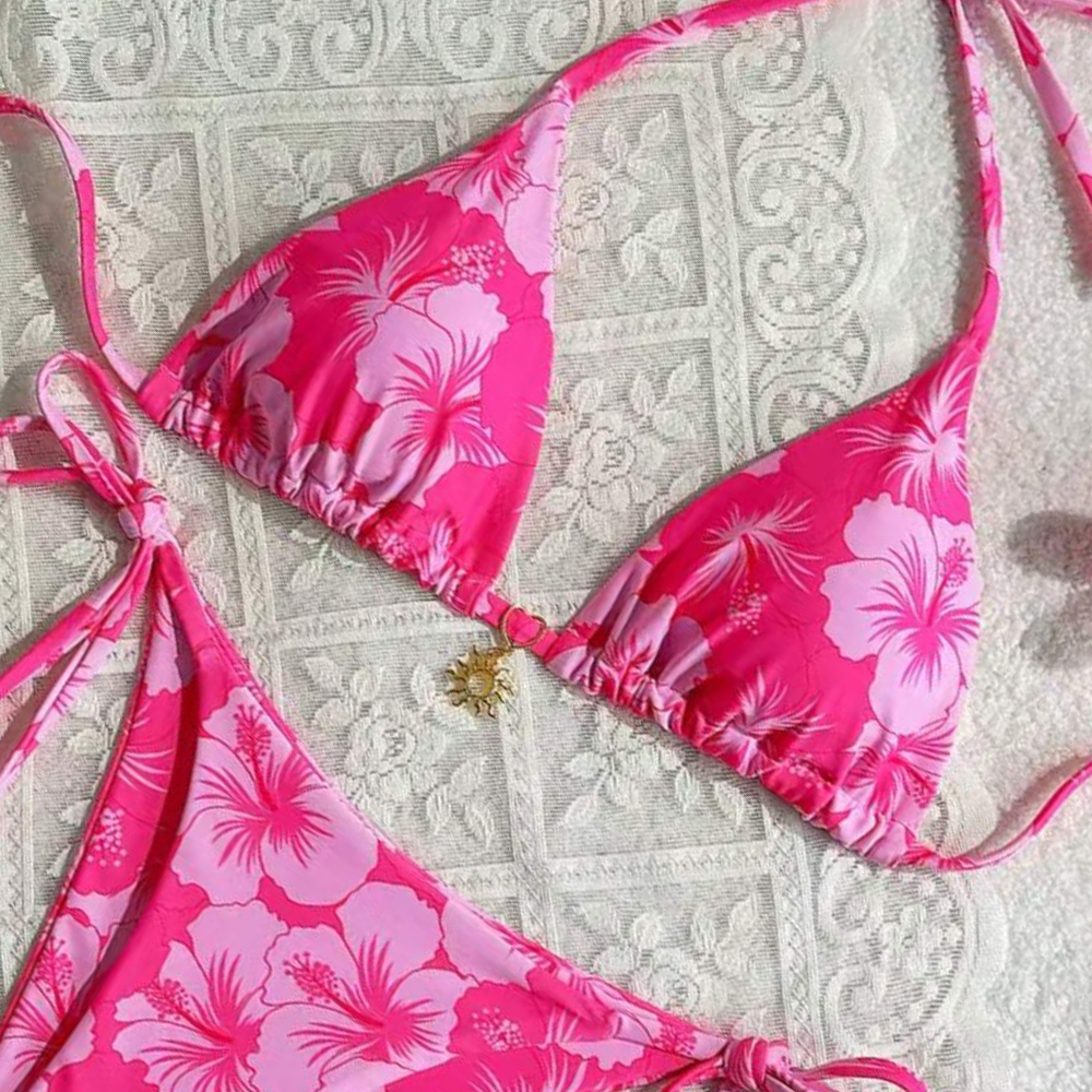 Women's Printed Vest Bikini+Th - Thong Bikini Women 评论和价格