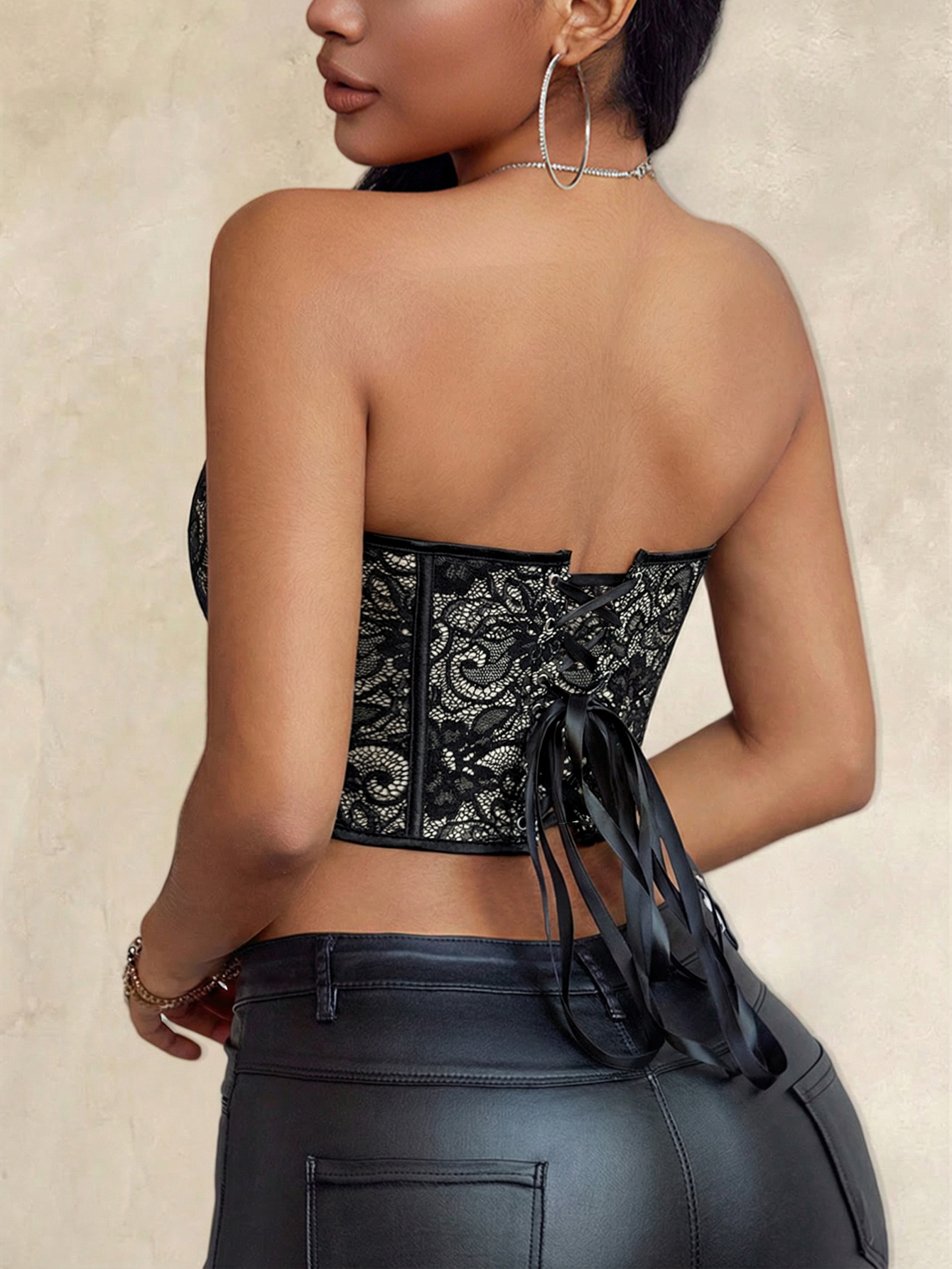 Sexy black lace heart-shaped s - Strapless Bra Backless 评论和价格