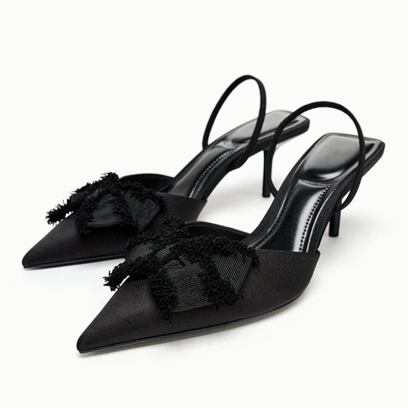 Fashion Black Satin Butterfly  - Slip Dress Satin 评论和价格