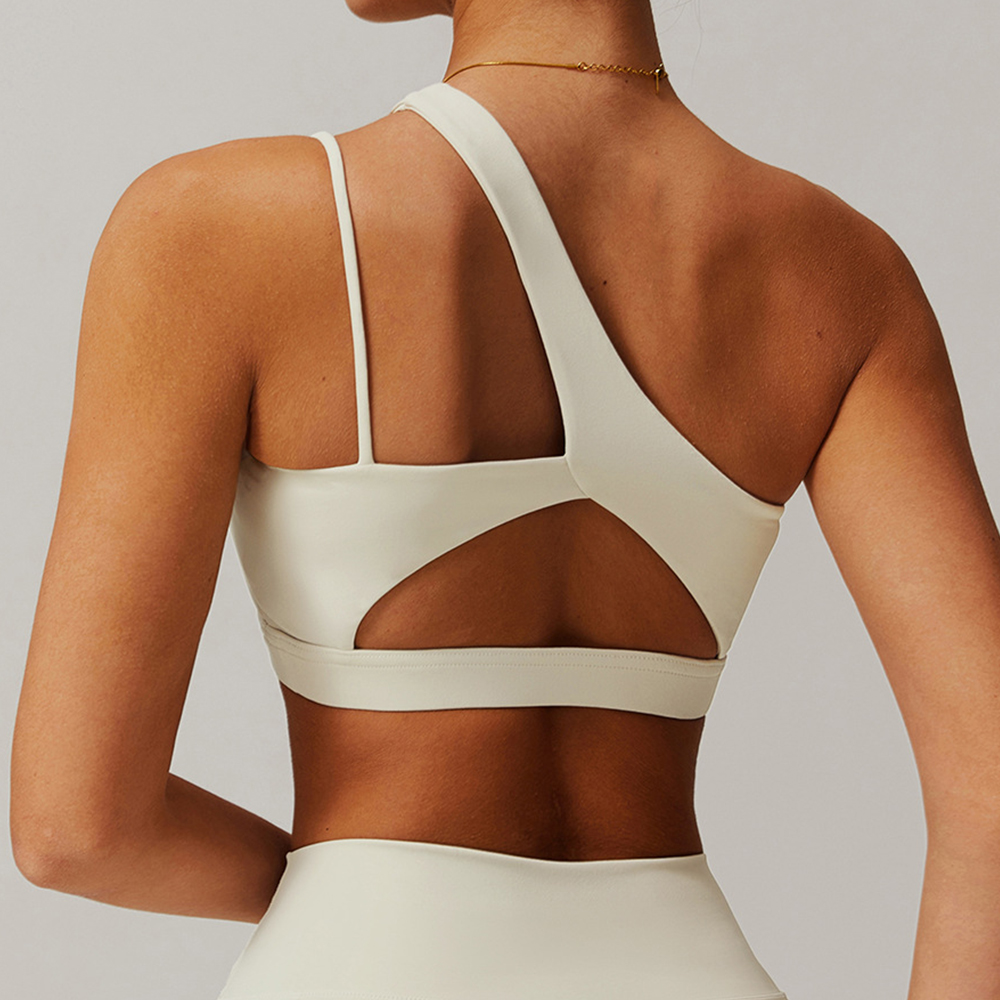 Oblique Shoulder Yoga Bra Wome - Push Up Bra Padded 评论和价格