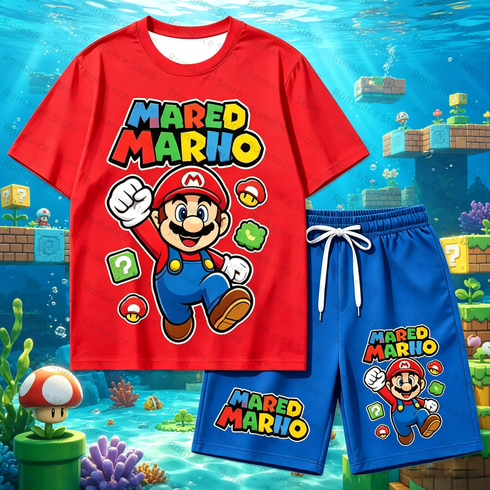 Kids Cartoon T-Shirt And Short - Boyshort Underwear 评论和价格