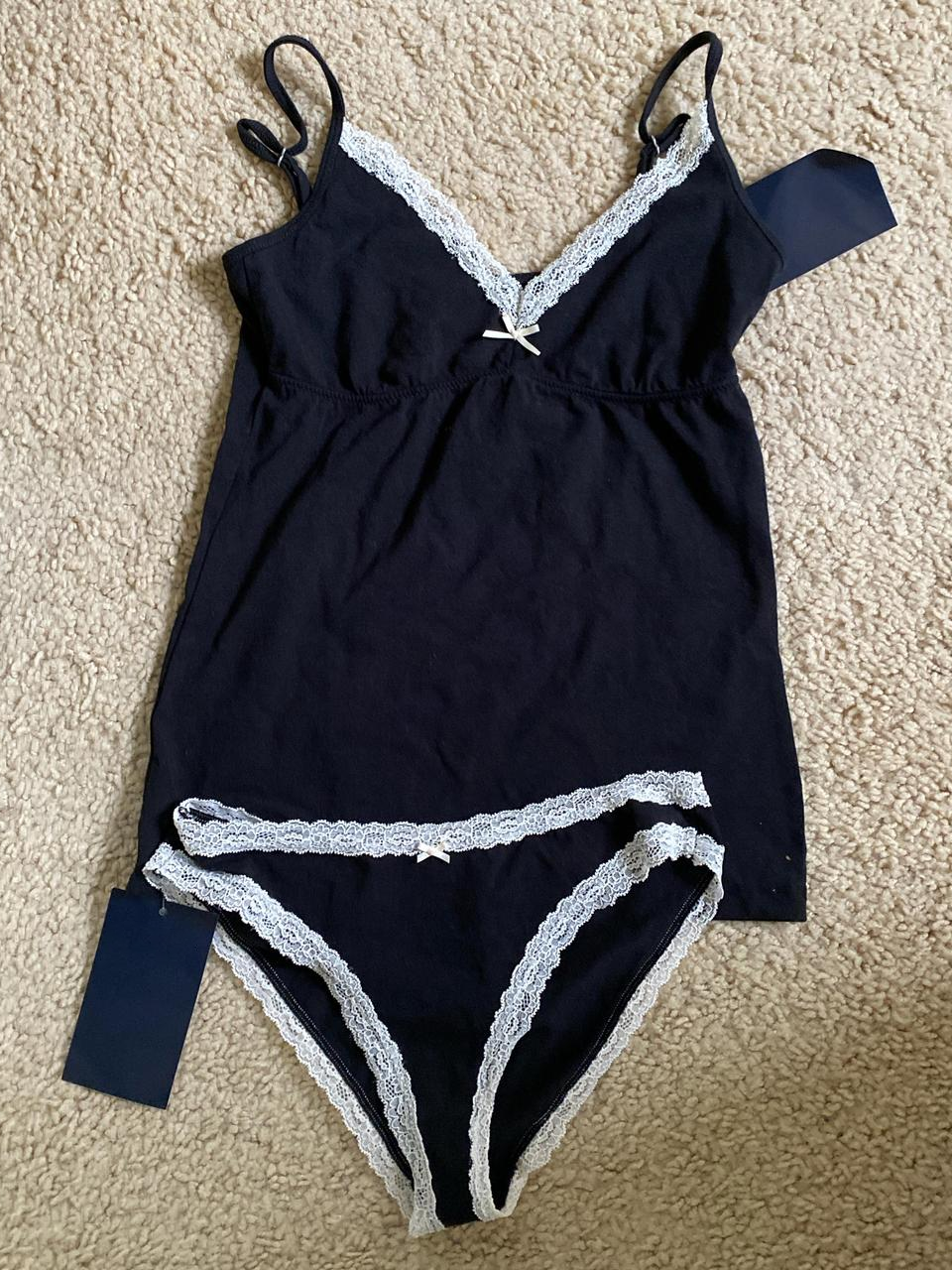 Lace Trim Bow Tank Panties Paj - Cami Top Lace 评论和价格