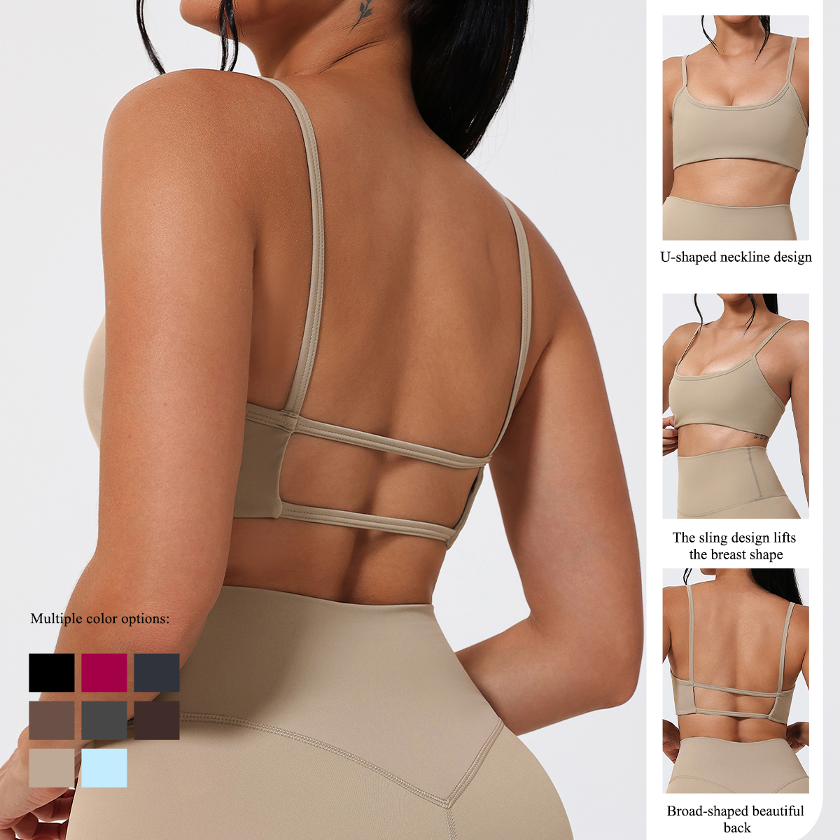 Ctenkevet Summer Backless Spor - Sports Bra High Impact 评论和价格